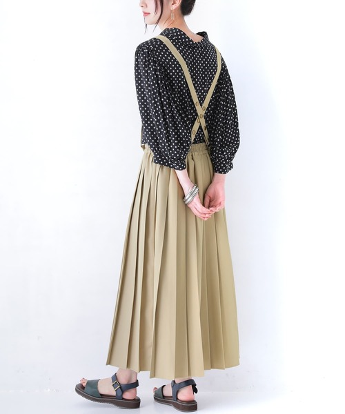 osharewalker（オシャレウォーカー）の「【廃盤】『サスペンダー付きプリーツスカート』（スカート・レディース・ブラック/グリーン/ライトベージュ・2/1）」の18枚目の写真