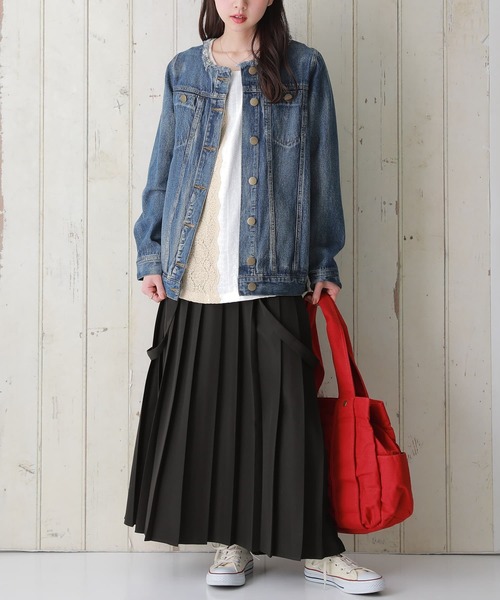 osharewalker（オシャレウォーカー）の「【廃盤】『サスペンダー付きプリーツスカート』（スカート・レディース・ブラック/グリーン/ライトベージュ・2/1）」の20枚目の写真