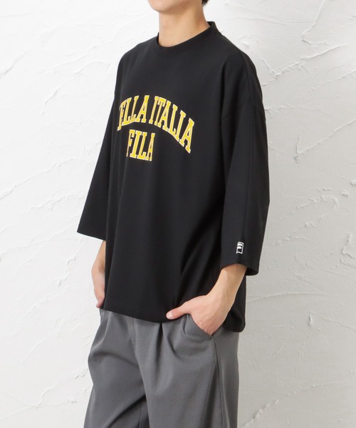 FILA(フィラ)の「FILA フィラ カレッジロゴ7分袖Tシャツ(Tシャツ/カットソー・メンズ・ホワイト/ブラック/サックスブルー・M/L/XL)」の8枚目の写真