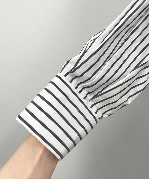 PICCIN（ピッチン）の「ストライプフレアシャツワンピース（シャツワンピース・レディース・ホワイト系その他/ブラック系その他・M）」の19枚目の写真