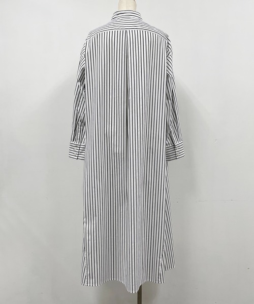 PICCIN（ピッチン）の「ストライプフレアシャツワンピース（シャツワンピース・レディース・ホワイト系その他/ブラック系その他・M）」の11枚目の写真