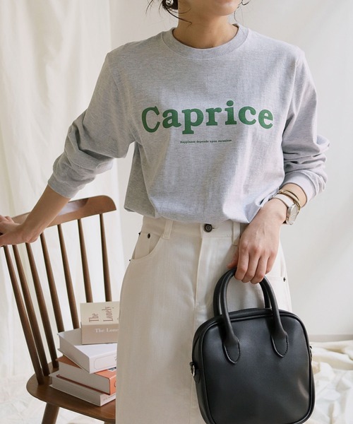 HER CLOSET（ハークローゼット）の「【shemoshelly】オリジナルビッグロゴロンT（Tシャツ/カットソー・レディース・チャコールグレー/ホワイト系その他/杢グレー/ホワイト系その他2・S/M/L）」の4枚目の写真