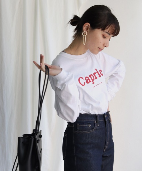 HER CLOSET（ハークローゼット）の「【shemoshelly】オリジナルビッグロゴロンT（Tシャツ/カットソー・レディース・チャコールグレー/ホワイト系その他/杢グレー/ホワイト系その他2・S/M/L）」の5枚目の写真