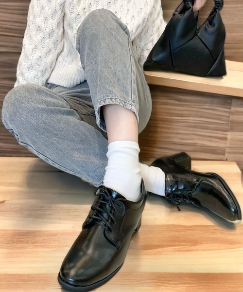 Sugar Sugar(シュガーシュガー)の「【SUGAR SUGAR シュガーシュガー】レースアップマニッシュシューズ(パンプス・レディース・ブラック/ブラック系その他・L/M/LL/S)」の12枚目の写真