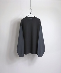 袖配色ルーズシルエットロンT【Confirm】