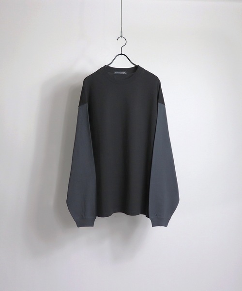 Confirm(コンファーム)の「袖配色ルーズシルエットロンT【Confirm】(Tシャツ/カットソー・メンズ・ホワイト/ホワイト×ブルー/ホワイト×レッド/ブラック×グレー・M/L)」の4枚目の写真