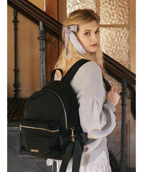 Maison de FLEUR（メゾンドフルール）の「リボンラウンドリュック（バックパック/リュック・レディース・ブラック・FREE）」の22枚目の写真