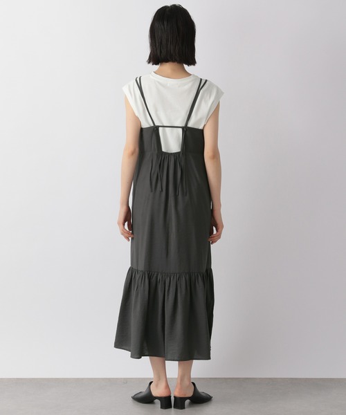 LOWRYS FARM(ローリーズファーム)の「ティアードキャミワンピース(ワンピース・レディース・ブラック/ブラウン/オレンジ/アイボリー・マルチサイズ)」の7枚目の写真