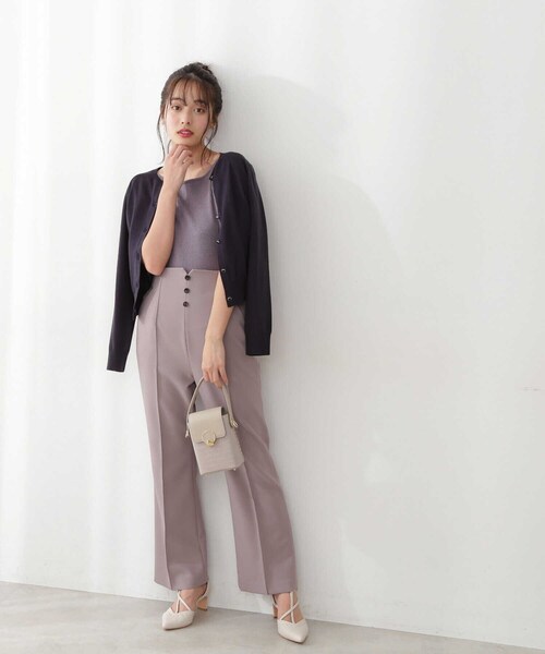 PROPORTION BODY DRESSING（プロポーションボディドレッシング）の「クルーネックカーディガン / 1212174400（カーディガン/ボレロ・レディース・ライトグリーン/パープル/ネイビー/オフホワイト・FREE）」の21枚目の写真