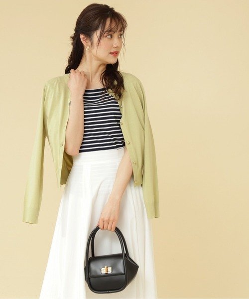 PROPORTION BODY DRESSING（プロポーションボディドレッシング）の「クルーネックカーディガン / 1212174400（カーディガン/ボレロ・レディース・ライトグリーン/パープル/ネイビー/オフホワイト・FREE）」の13枚目の写真