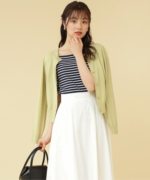 PROPORTION BODY DRESSING（プロポーションボディドレッシング）の「クルーネックカーディガン / 1212174400（カーディガン/ボレロ・レディース・ライトグリーン/パープル/ネイビー/オフホワイト・FREE）」の9枚目の写真