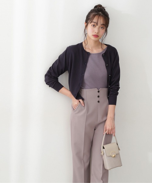 PROPORTION BODY DRESSING（プロポーションボディドレッシング）の「クルーネックカーディガン / 1212174400（カーディガン/ボレロ・レディース・ライトグリーン/パープル/ネイビー/オフホワイト・FREE）」の15枚目の写真