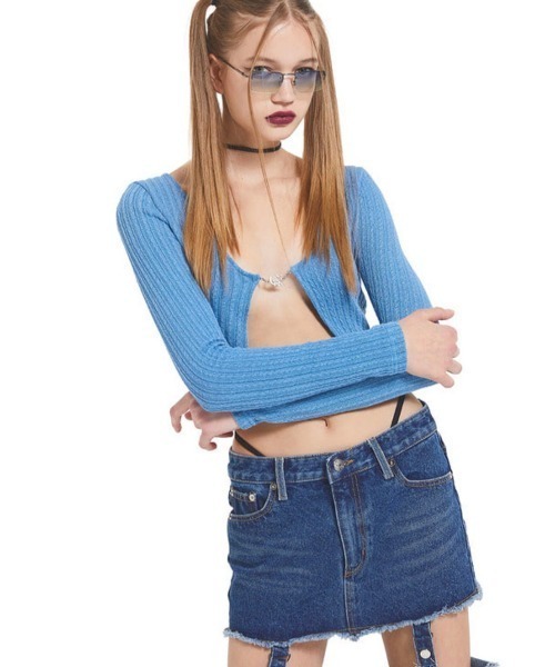 CRANK カーディガン KNIT STUD BUTTON CARDIGAN（カーディガン/ボレロ）｜CRANK