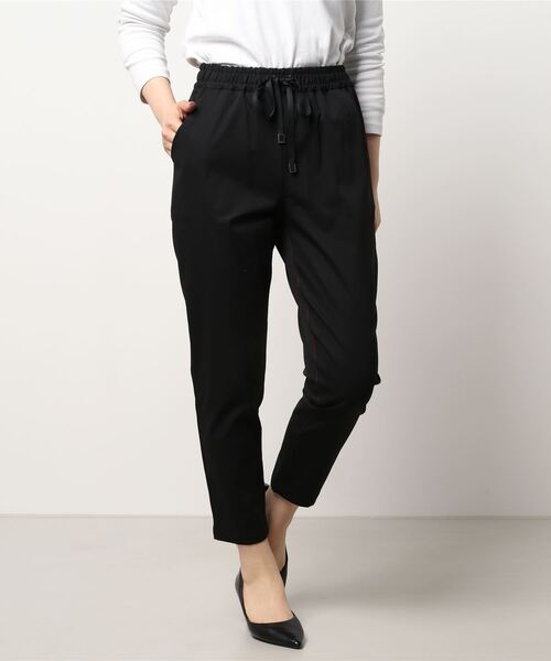 Q(キュー)の「T/Cツイルイージパンツ(その他パンツ・レディース・ブラック/ベージュ/オリーブ・MEDIUM)」の10枚目の写真