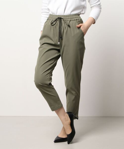 Q(キュー)の「T/Cツイルイージパンツ(その他パンツ・レディース・ブラック/ベージュ/オリーブ・MEDIUM)」の13枚目の写真