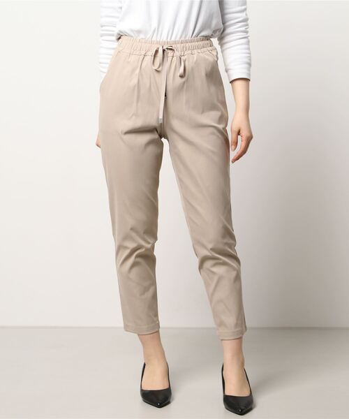 Q(キュー)の「T/Cツイルイージパンツ(その他パンツ・レディース・ブラック/ベージュ/オリーブ・MEDIUM)」の7枚目の写真
