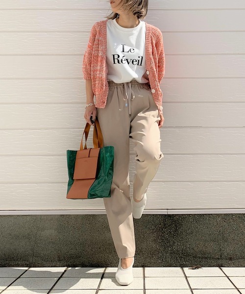 Q(キュー)の「T/Cツイルイージパンツ(その他パンツ・レディース・ブラック/ベージュ/オリーブ・MEDIUM)」の5枚目の写真