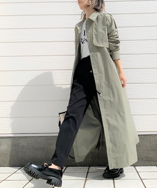 Q(キュー)の「T/Cツイルイージパンツ(その他パンツ・レディース・ブラック/ベージュ/オリーブ・MEDIUM)」の9枚目の写真