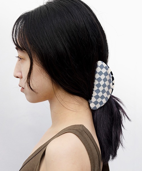 CONTROL FREAK / CTFK(コントロールフリーク)の「CONTROL FREAK(コントロールフリーク)チェッカーへアバンズ(バレッタ/ヘアクリップ・レディース・グリーン/ブラック・FREE)」の7枚目の写真