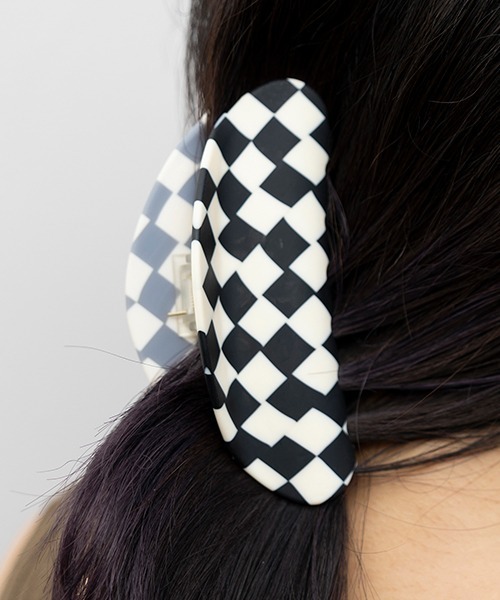 CONTROL FREAK / CTFK(コントロールフリーク)の「CONTROL FREAK(コントロールフリーク)チェッカーへアバンズ(バレッタ/ヘアクリップ・レディース・グリーン/ブラック・FREE)」の10枚目の写真