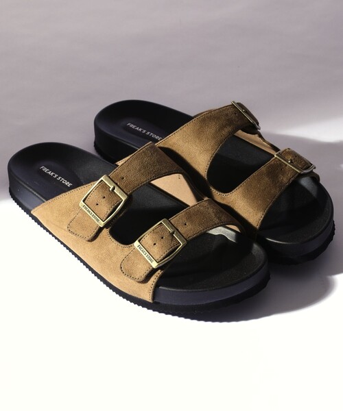 FREAK'S STORE(フリークスストア)の「WEB限定 コンフォータブル ダブルベルト スライドサンダル/レオパード(サンダル・メンズ・ブラック/ベージュ/オリーブ/ブルー系その他/レオパード・23.0cm/24.0cm/25.0cm/26.0cm/27.0cm/28.0cm)」の3枚目の写真