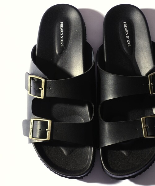 FREAK'S STORE(フリークスストア)の「WEB限定 コンフォータブル ダブルベルト スライドサンダル/レオパード(サンダル・メンズ・ブラック/ベージュ/オリーブ/ブルー系その他/レオパード・23.0cm/24.0cm/25.0cm/26.0cm/27.0cm/28.0cm)」の2枚目の写真