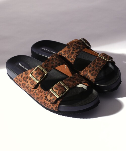 FREAK'S STORE(フリークスストア)の「WEB限定 コンフォータブル ダブルベルト スライドサンダル/レオパード(サンダル・メンズ・ブラック/ベージュ/オリーブ/ブルー系その他/レオパード・23.0cm/24.0cm/25.0cm/26.0cm/27.0cm/28.0cm)」の17枚目の写真