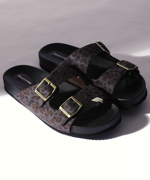 FREAK'S STORE(フリークスストア)の「WEB限定 コンフォータブル ダブルベルト スライドサンダル/レオパード(サンダル・メンズ・ブラック/ベージュ/オリーブ/ブルー系その他/レオパード・23.0cm/24.0cm/25.0cm/26.0cm/27.0cm/28.0cm)」の12枚目の写真