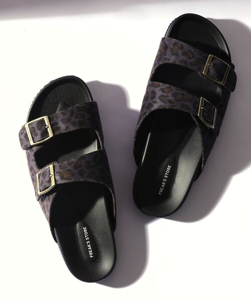 FREAK'S STORE(フリークスストア)の「WEB限定 コンフォータブル ダブルベルト スライドサンダル/レオパード(サンダル・メンズ・ブラック/ベージュ/オリーブ/ブルー系その他/レオパード・23.0cm/24.0cm/25.0cm/26.0cm/27.0cm/28.0cm)」の9枚目の写真