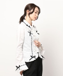 ★ BODY LINE ボディライン　バックリボン　レース　シャツ　ブラウス 着回しやすいシャツ・ブラウス｜繊細なレースやフリルが魅力