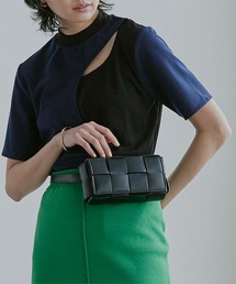 miette | ｴｺﾚｻﾞｰ編み込み2wayﾐﾆﾊﾞｯｸﾞ(ショルダーバッグ)