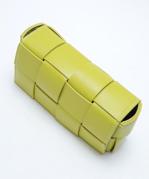 miette（ミエット）の「ｴｺﾚｻﾞｰ編み込み2wayﾐﾆﾊﾞｯｸﾞ（ショルダーバッグ・レディース・オフホワイト/ブラック/イエロー系その他・FREE）」の19枚目の写真