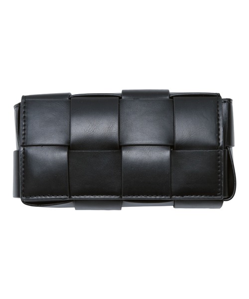 miette（ミエット）の「ｴｺﾚｻﾞｰ編み込み2wayﾐﾆﾊﾞｯｸﾞ（ショルダーバッグ・レディース・オフホワイト/ブラック/イエロー系その他・FREE）」の9枚目の写真