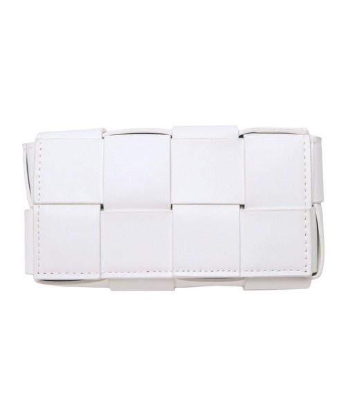 miette（ミエット）の「ｴｺﾚｻﾞｰ編み込み2wayﾐﾆﾊﾞｯｸﾞ（ショルダーバッグ・レディース・オフホワイト/ブラック/イエロー系その他・FREE）」の13枚目の写真