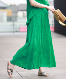 Ray BEAMS | Ray BEAMS / リネン ロング フレア スカート(スカート)