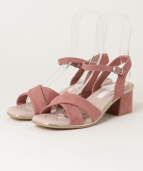 NUOVO(ヌオーヴォ)の「NUOVO ヌオーヴォ SQ CROSS SND 4.5 スクエア クロス サンダル 4.5 NE50070 S/PINK(サンダル・レディース・ピンク・SMALL/MEDIUM/LARGE/X-LARGE)」の1枚目の写真
