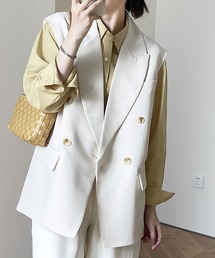 テーラードノースリーブジャケット