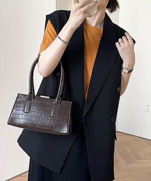 Ulysses（ユリシス）の「テーラードノースリーブジャケット（ベスト・レディース・グレー/ブラック/ベージュ・M/L）」の13枚目の写真