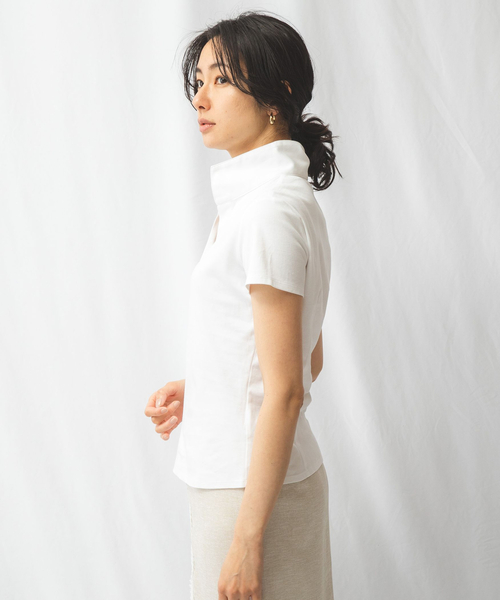 NARACAMICIE(ナラカミーチェ)の「スムースカットソースタンドカラーブラウス(Tシャツ/カットソー・レディース・ブラック/ブルー/イエロー/ホワイト・L/S/LL/XXL/M/XX-LARGE/SMALL/X-LARGE)」の6枚目の写真