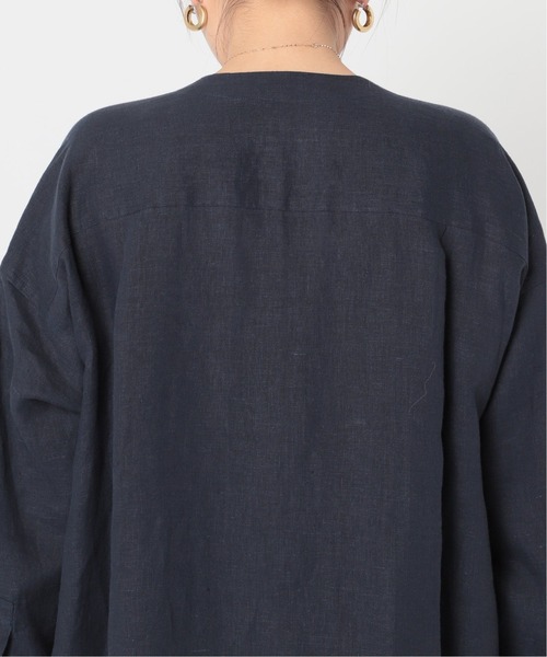 journal standard L'essage（ジャーナルスタンダードレサージュ）の「60リネンVネックワンピース◆（ワンピース・レディース・ホワイト系その他/ネイビー/オリーブ/レッド系その他・38/36）」の11枚目の写真