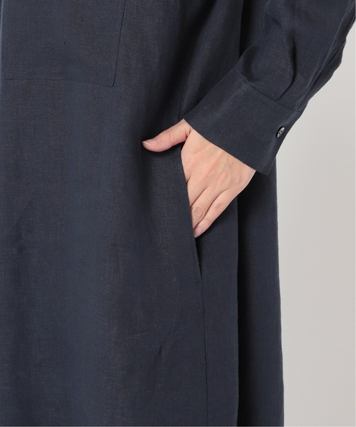 journal standard L'essage（ジャーナルスタンダードレサージュ）の「60リネンVネックワンピース◆（ワンピース・レディース・ホワイト系その他/ネイビー/オリーブ/レッド系その他・38/36）」の16枚目の写真