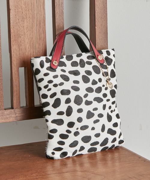 Pal collection（パルコレクション）の「ハラコ風エコバック付スマホポシェット（ショルダーバッグ・レディース・ホワイト/ブラック系その他2/ホワイト系その他/ブラウン・FREE）」の2枚目の写真