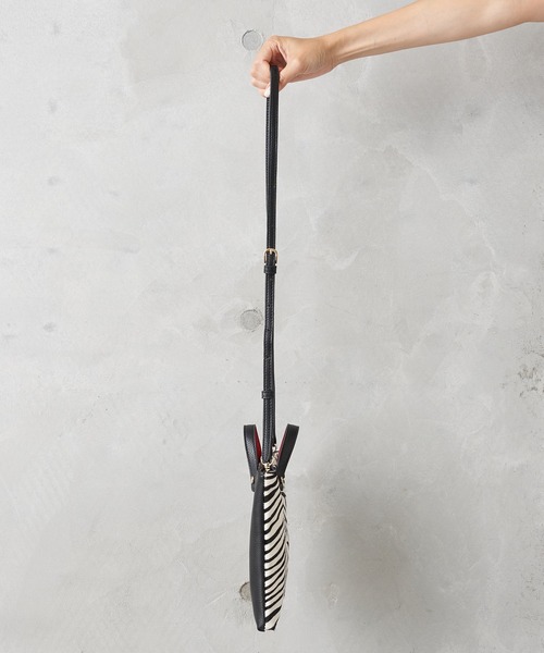 Pal collection（パルコレクション）の「ハラコ風エコバック付スマホポシェット（ショルダーバッグ・レディース・ホワイト/ブラック系その他2/ホワイト系その他/ブラウン・FREE）」の11枚目の写真