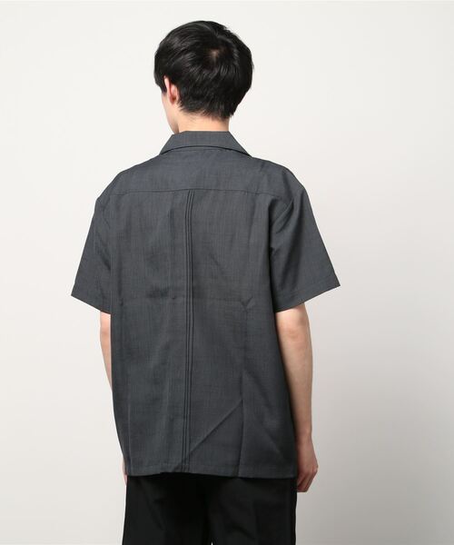 JEMORGAN(ジェーイーモーガン)の「JE MORGAN/JEモーガン テックリネン半袖キューバシャツ(シャツ/ブラウス・メンズ・ブラック/ナチュラル/カーキ・MEDIUM/LARGE/M)」の5枚目の写真