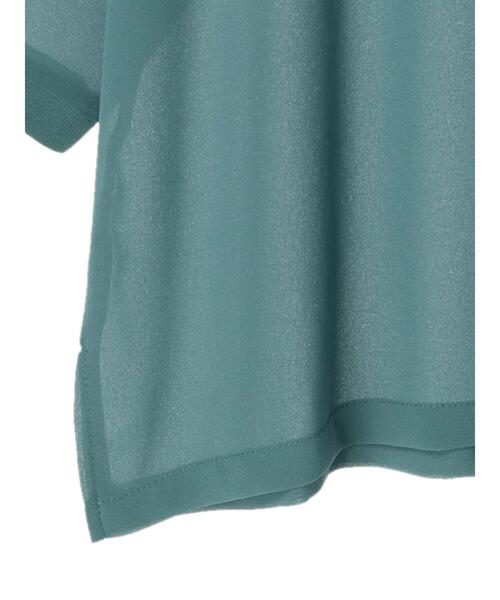 Green　Parks（グリーンパークス）の「シフォンジョーゼットドルマンプルオーバー（Tシャツ/カットソー・レディース・ライトグレー/ブラック/グリーン・FREE）」の10枚目の写真