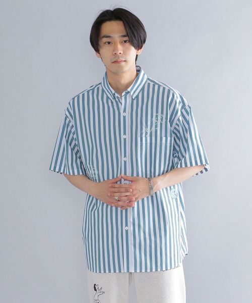 SHIPS(シップス)の「*SHIPS: ROOTS ビッグシルエット フラワー エンブロイダリー ボタンダウン ショートスリーブ シャツ(シャツ/ブラウス・メンズ・オリーブ/ブルー/ライトグリーン/ロイヤルブルー・MEDIUM/LARGE/X-LARGE)」の13枚目の写真