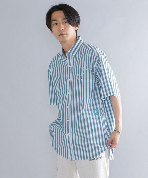 SHIPS(シップス)の「*SHIPS: ROOTS ビッグシルエット フラワー エンブロイダリー ボタンダウン ショートスリーブ シャツ(シャツ/ブラウス・メンズ・オリーブ/ブルー/ライトグリーン/ロイヤルブルー・MEDIUM/LARGE/X-LARGE)」の14枚目の写真