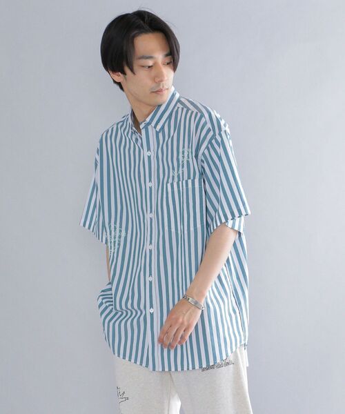 SHIPS(シップス)の「*SHIPS: ROOTS ビッグシルエット フラワー エンブロイダリー ボタンダウン ショートスリーブ シャツ(シャツ/ブラウス・メンズ・オリーブ/ブルー/ライトグリーン/ロイヤルブルー・MEDIUM/LARGE/X-LARGE)」の15枚目の写真