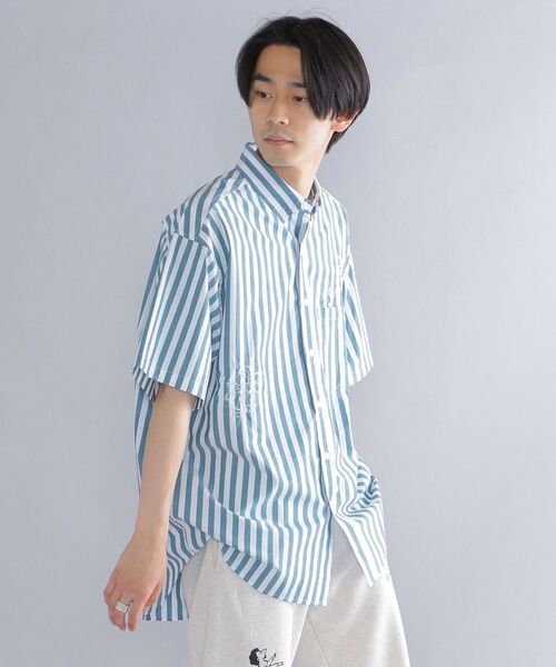 SHIPS(シップス)の「*SHIPS: ROOTS ビッグシルエット フラワー エンブロイダリー ボタンダウン ショートスリーブ シャツ(シャツ/ブラウス・メンズ・オリーブ/ブルー/ライトグリーン/ロイヤルブルー・MEDIUM/LARGE/X-LARGE)」の18枚目の写真