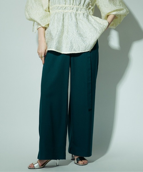 Ezick（エジック）の「ウエストベルトスラックス（スラックス・レディース・ブラック/ブラウン/チャコールグレー/ダークブラウン/グリーン・FREE）」の5枚目の写真